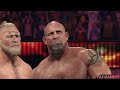 JOHN CENA UNDERTAKER ROCK VS GOLDBERG BROCK LESNAR RANDY ORTON WWE TORNADO TAG MATCH WRESTLEMANIA