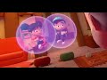 Zoey and Henry playing in bubbles (Starbeam)