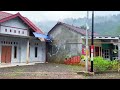 Heavy rain with thunder in traditional Indonesian village||sleep well in 5 minutes