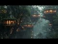 Arboria Glade Ambiance and Music | quiet treehouse village in the evening with fantasy music