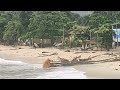 Praia de Boiçucanga devastada