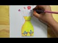 How To Draw Flower Vase | Simple Flower Pot Drawing for Beginners | ফুলদানি ড্রয়িং