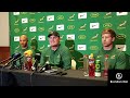 SPRINGBOKS:  Team announcement vs Wales at Twickenham - full press conference