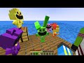 One TeeVee on SMILING CRITTERS RAFT in Minecraft!