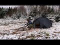 Winter Camping In Snow And Rain