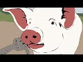 Norm Macdonald on Late Night with Conan O'Brien (Pig with wooden leg joke). Animated.