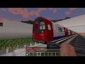 Driving a London Underground in Kingsburgh Minecraft Server (Minecraft Transit Railway Mod)