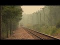 Amtrak's 'Ethan Allen' at Outlet Road w/ Orange Wildfire Smoke Skies