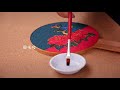 Color sand painting of Chinese cloisonne