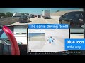 How to Captain Tesla Full Self Driving (FSD) - The blue line/path, blue icons