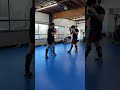 Light Sparring in Intermediate MMA class