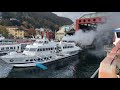 Underwater View of Hydrofoil lifted for Maintenance on Lake Como ~ 4K