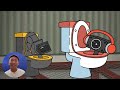 REACTS TO SKIBIDI TOILET, But the ROLES are REVERSED?! (Cartoon Animation)