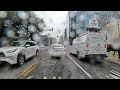 Driving DOWNTOWN ATLANTA USA - Georgia State University - Raining and Cloudy | HDR 4K