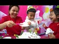 Happy Birthday to Anto at indoor playground Surprise gifts with Mommy and Diana - Family Fun Kids