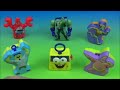 2015 THE SPONGEBOB MOVIE SPONGE OUT OF WATER SET OF 6 McDONALD'S HAPPY MEAL COLLECTIBLES REVIEW