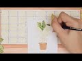 February 2024 Bullet Journal Setup • PLAN WITH ME 🪴 Cozy Botanical / Plant  Monthly BuJo Theme