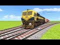 7 LINE BRANCHED FORKED RAILROAD CROSSING AT BUMPY RAILROAD TRACKS | Train Simulator 2022 #Railroad