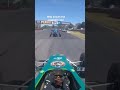 One of my first race starts with a steering issue