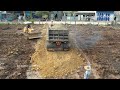 WoW !! Great Project Using Many Trucks5T Unloading With Bulldozer Remove Forest & Push Soil