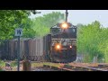 A close call with a wide-load! NS 116 had to pull forward to let a coal train pass at the diamond