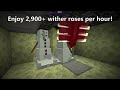 Minecraft EASY Wither Rose Farm BEST DESIGN 2,900+ Per Hour 1.20 Tutorial
