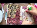 Junk journal process for Get Messy May prompt Stitching