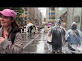 Thunderstorm in Time Square | Heavy Rain | Lightning Storm | People’s Remains in the shelter | NYC