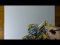 Transformers Bumblebee drawing time lapse by Marcello Barenghi