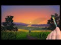 👍 Acrylic Landscape Painting - Summer Dawn / Easy Art / Drawing Lessons / Satisfying Relaxing