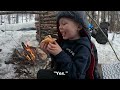 8 Days Camping & Building a Bushcraft Survival Shelter with My 5 yr old Son