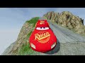 Big & Small Choo-Choo McQueen Boy, King Dinoco vs Pixar Car,Tow Mater vs DOWN OF DEATH -BeamNG.Drive