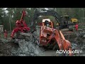Two Excavators stuck in deep clay - Heavy Recovery - Terribärgarn, Sweden