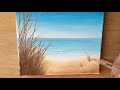 How To Paint A Landscape With Sea Sand And Seagulls In Acrylic