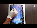 Easy Waterfall Landscape Painting tutorial for beginners || Step by step Waterfall Landscape Paintin
