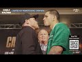 Canelo Alvarez and Edgar Berlanga FACE OFF prior to their FIGHT in Las Vegas