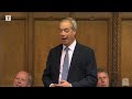Farage criticises former Speaker Bercow in first Commons speech