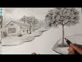 Easy and Beautiful scenery drawing with pencil MG Art Official
