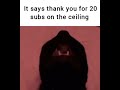 Thank you all for 20 subs