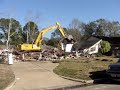 DESTROYING A BEAUTIFUL HOUSE WITH EXCAVATOR BACKHOE