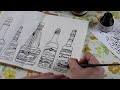 making ART in my SKETCHBOOK / artist studio vlog