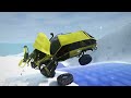 Cars Against Icy Undulating Road - BeamNG drive