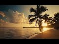8 HOURS Calm Ocean Waves Sounds - Tropical Beach Sunrise 4K Video