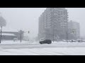 Heavy SNOWFALL - Arctic Air brings Lake-Effect Snow to Barrie Ontario Canada Weather | 4K snow video