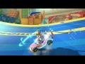 WiiU-MK8-Cat Peach faz manobra perigosíssima no desfile da ribbon road e quase cai da passarela.