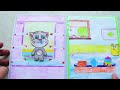 DIY. My talking Tom 2 paper quiet book / How to play with paper game