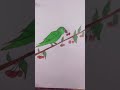 This is drawing of a parrot