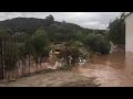 Cars being saved by Dodge 4WD in Spain flood