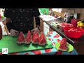 How to cut a Watermelon into Slices(triangles)