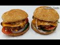 Beef Burger Easy Recipe By Hands Taste | Beef Grill Burger With Cheese & Special Sauce